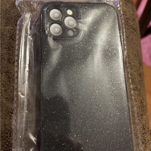 Nip Glitter Black Phone Case I phone 12 pro